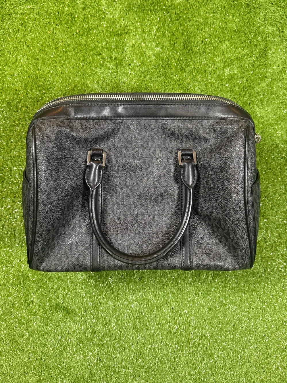 Michael Kors Black Monogram Double-Handle Briefcase